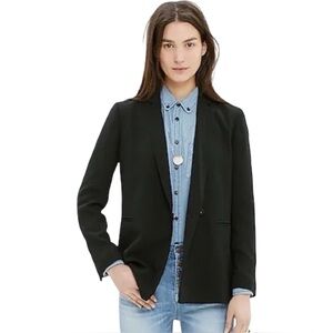 Madewell Black Lycée Drapey Boyfriend Blazer‎ Jacket
